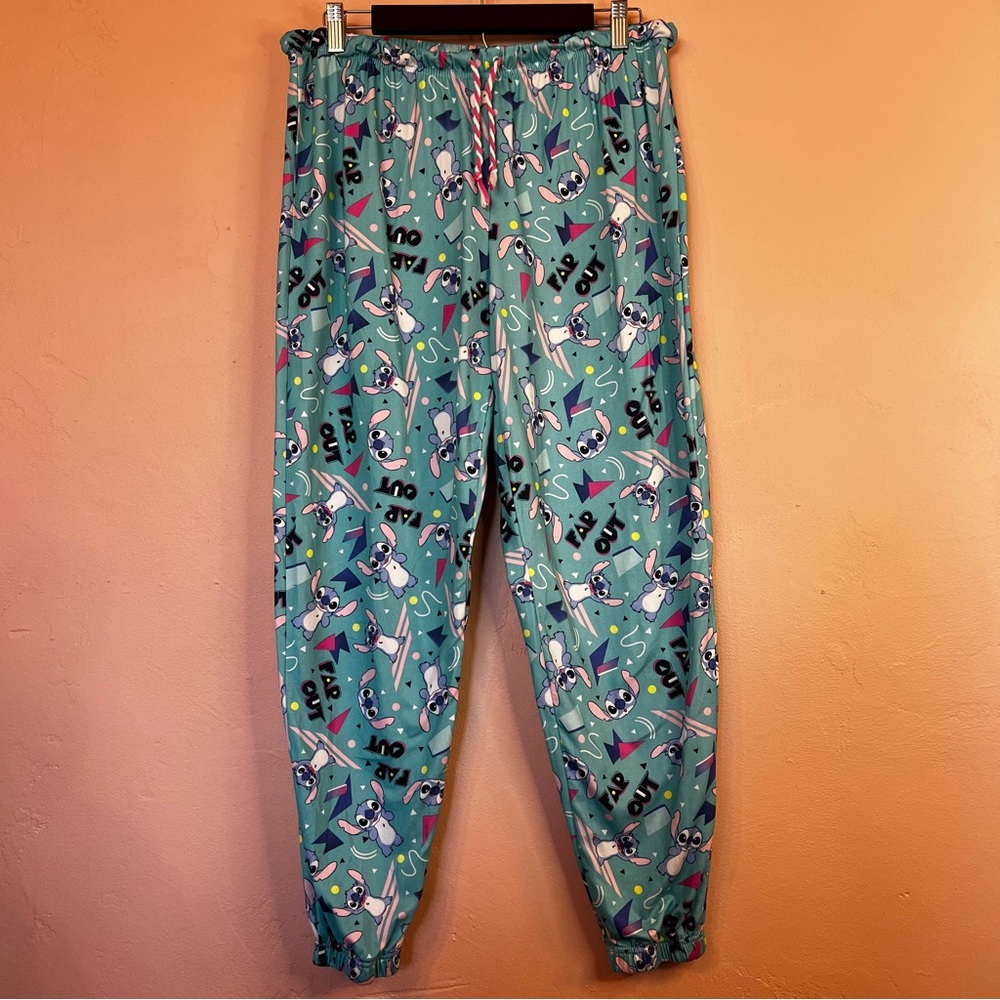 Disney Stitch AOP “Far Out” Sleep Pants Size Large (12/14)
